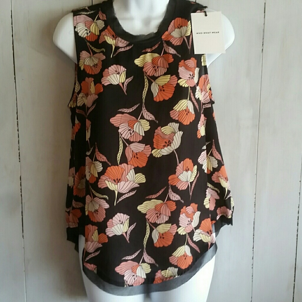 Nwt  who what wear, sheer top